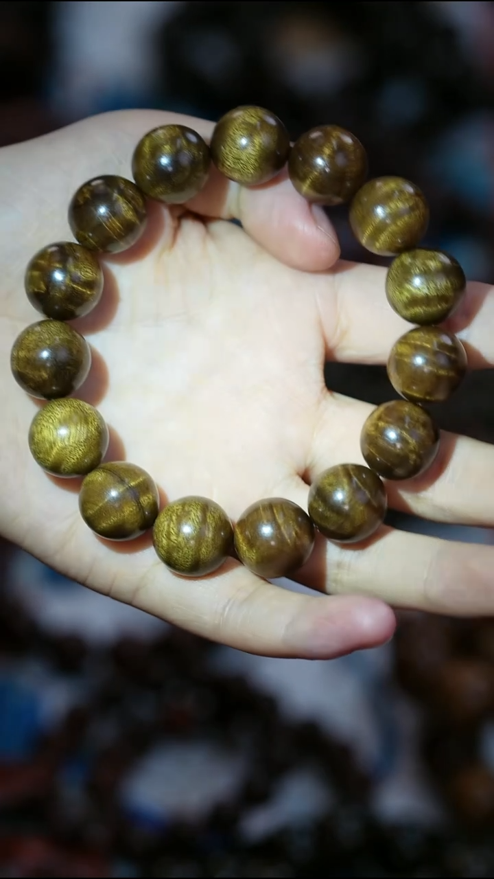 金丝楠把件-15单圈黑金金丝楠