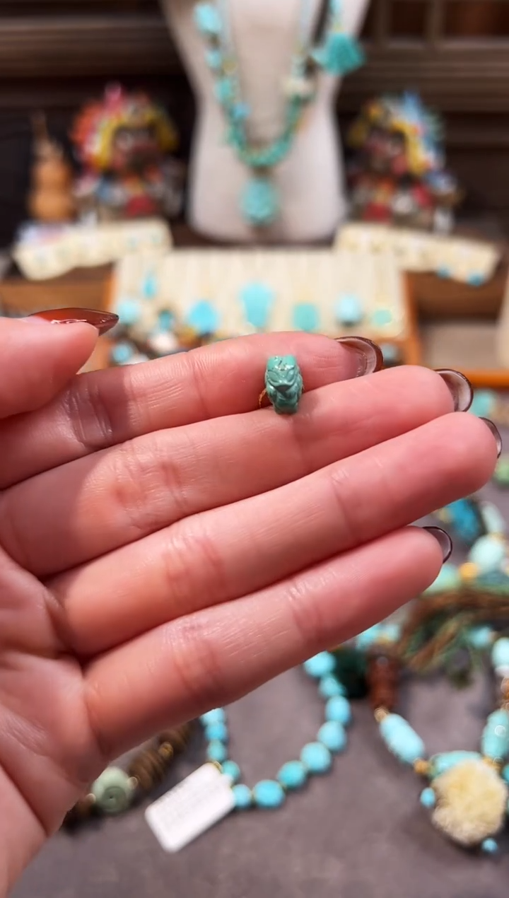 未镶嵌绿松石配饰凤九扣子