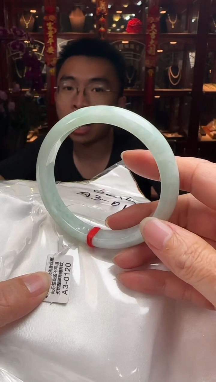 【闪购商品】翡翠手镯未镶嵌62正圈A3-0120(100元运营费