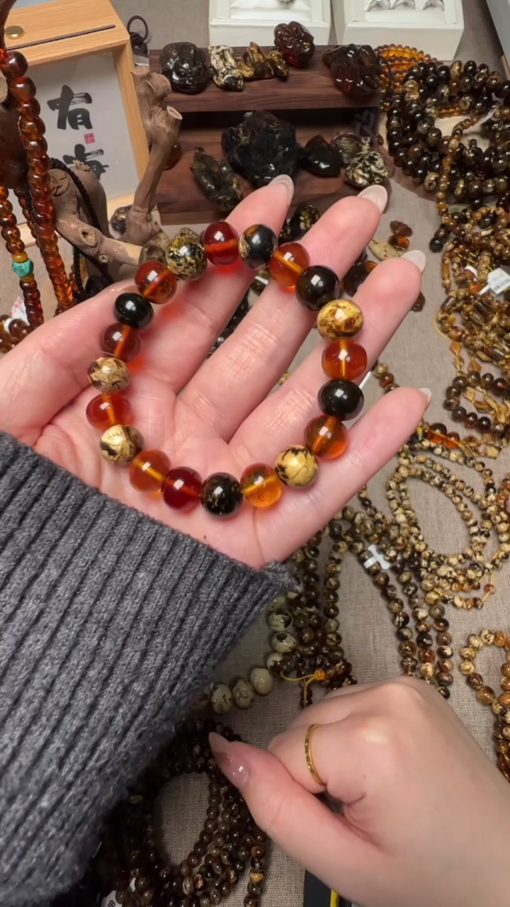 【闪购商品】琥珀手链未镶嵌抚顺琥珀
