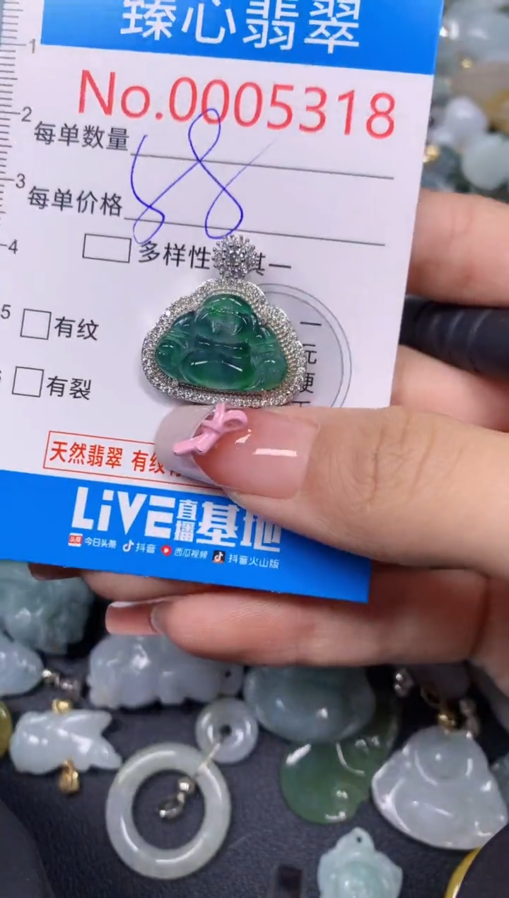 【闪购商品】翡翠颈饰未镶嵌含绳0005318