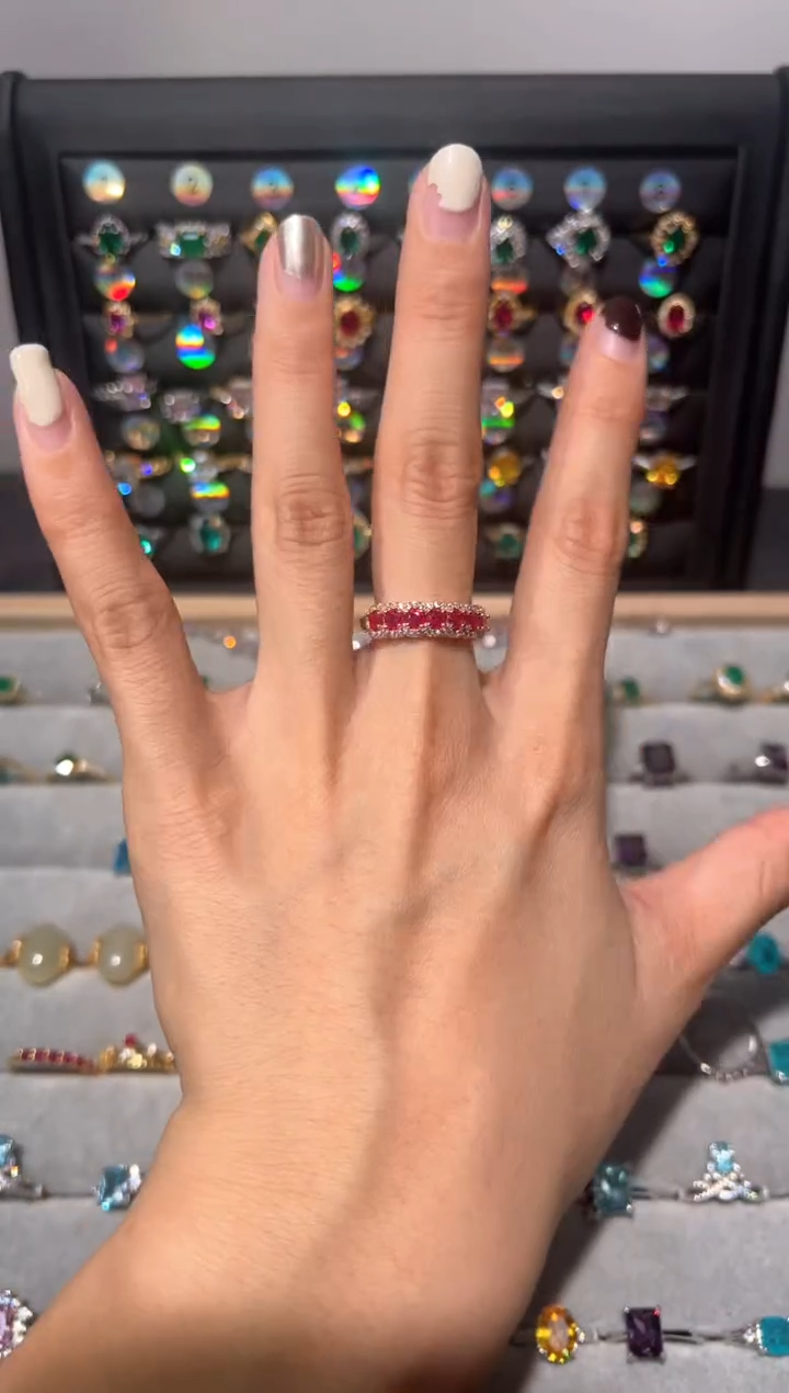 【闪购商品】红宝石戒指银S925镶嵌0000