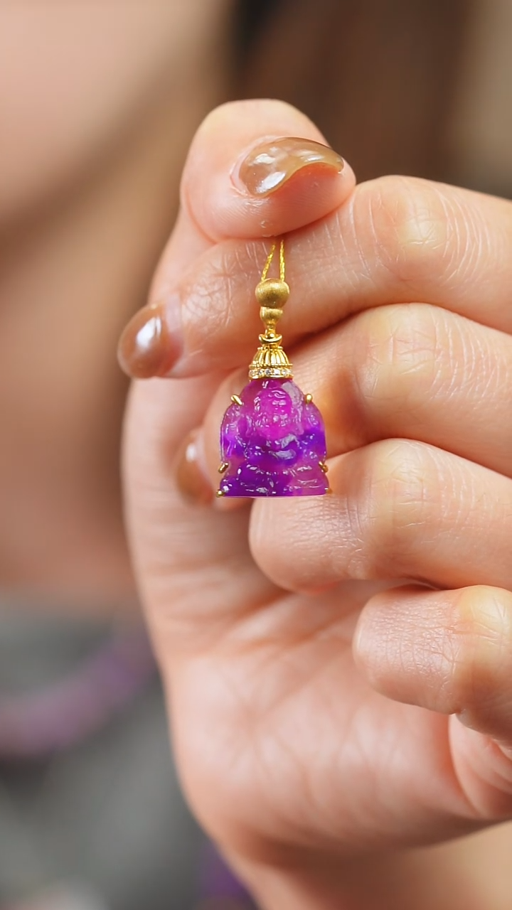 苏纪石（舒俱来）18K金镶嵌吊坠(不含链)47