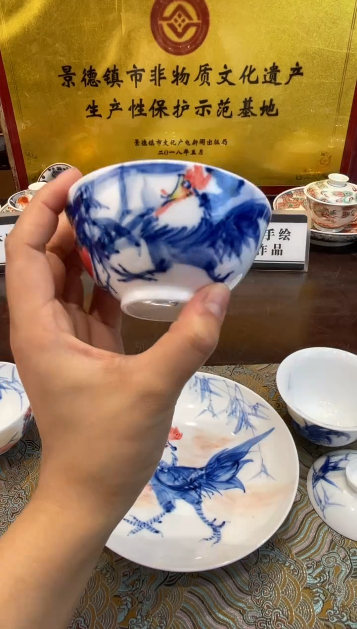 杯子瓷景德镇源头工厂，全手工手绘