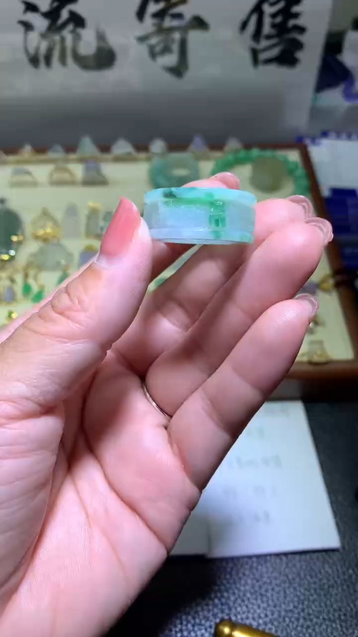 【闪购商品】翡翠戒指未镶嵌080天然缅甸翡翠A货