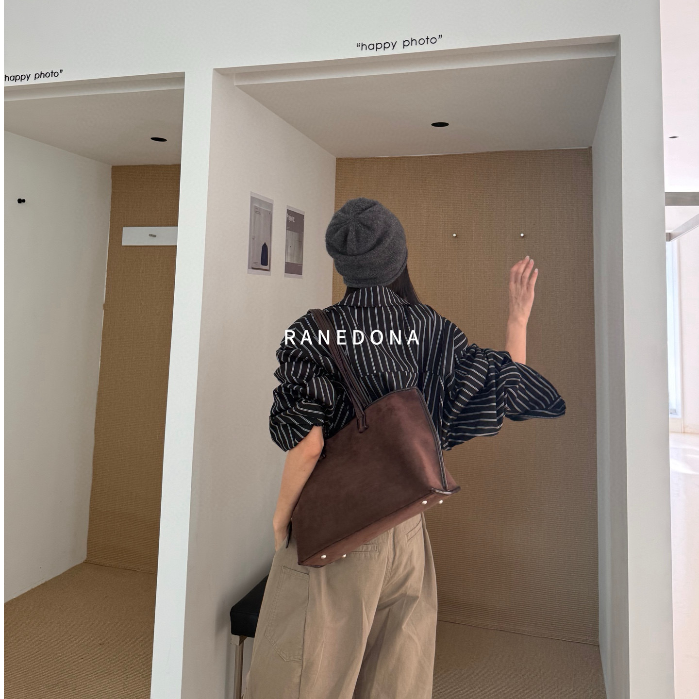 【HuHu专属】原创设计轻奢做旧托特通勤女包#83181