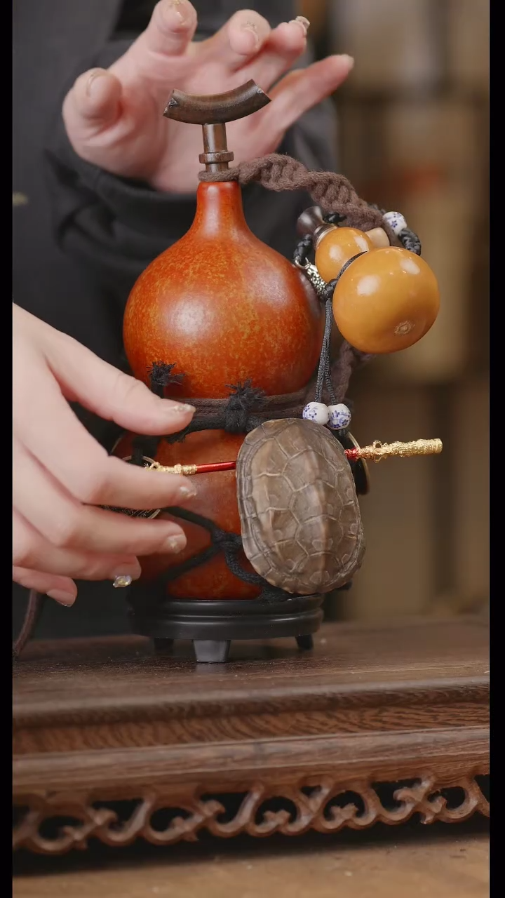 【闪购商品】34号精品天然大漆工艺防渗内胆酒葫芦~