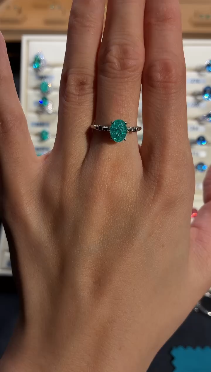 银S925镶嵌戒指碧玺00000