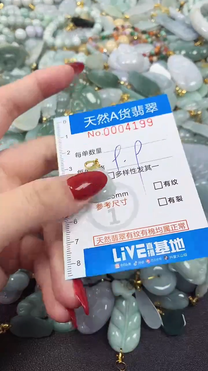 颈饰未镶嵌翡翠净货挂件-4199