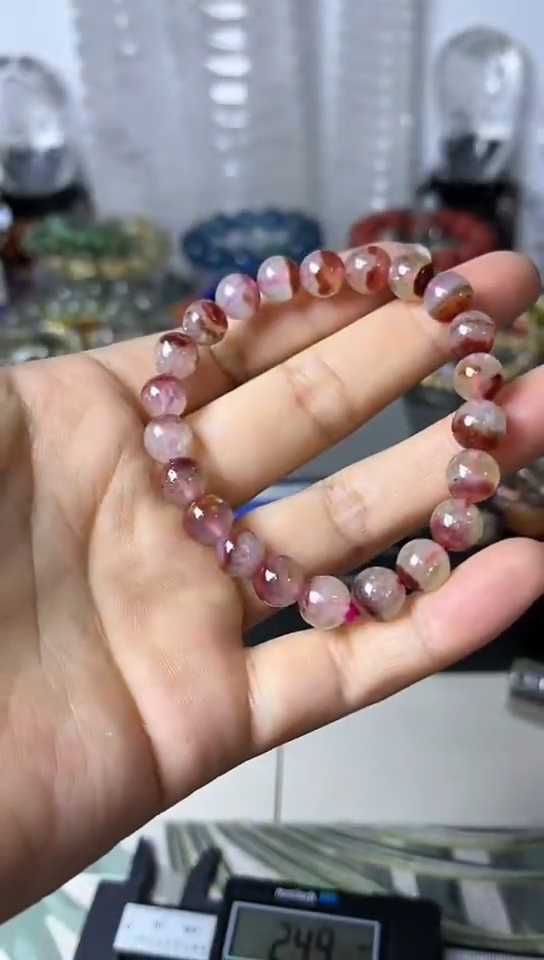 【闪购商品】玛瑙/玉髓手链未镶嵌8矿坑