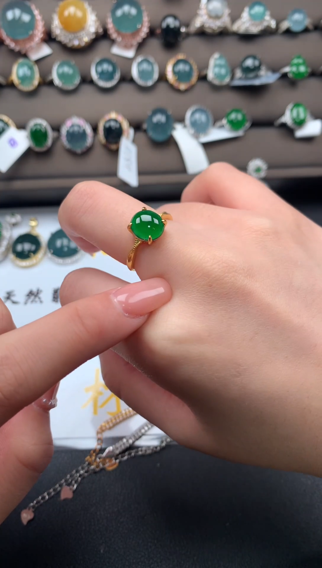 【闪购商品】翡翠戒指银S925镶嵌542141