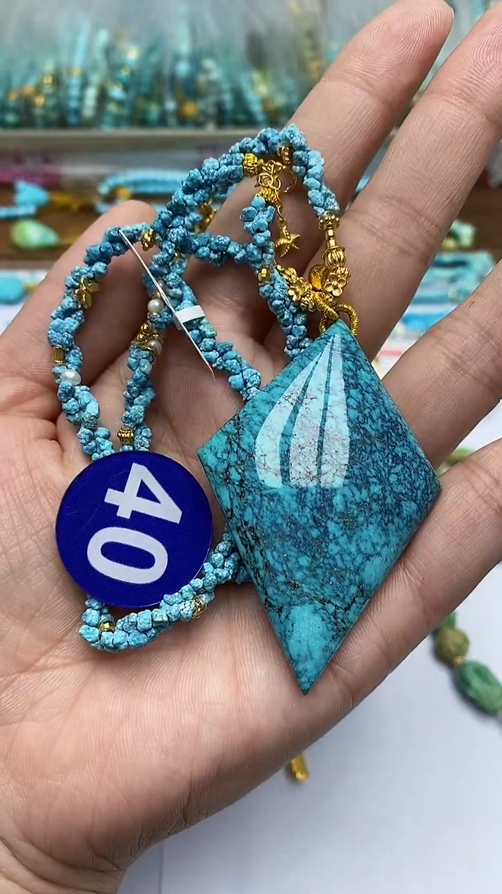 【闪购商品】绿松石项链银S925镶嵌40