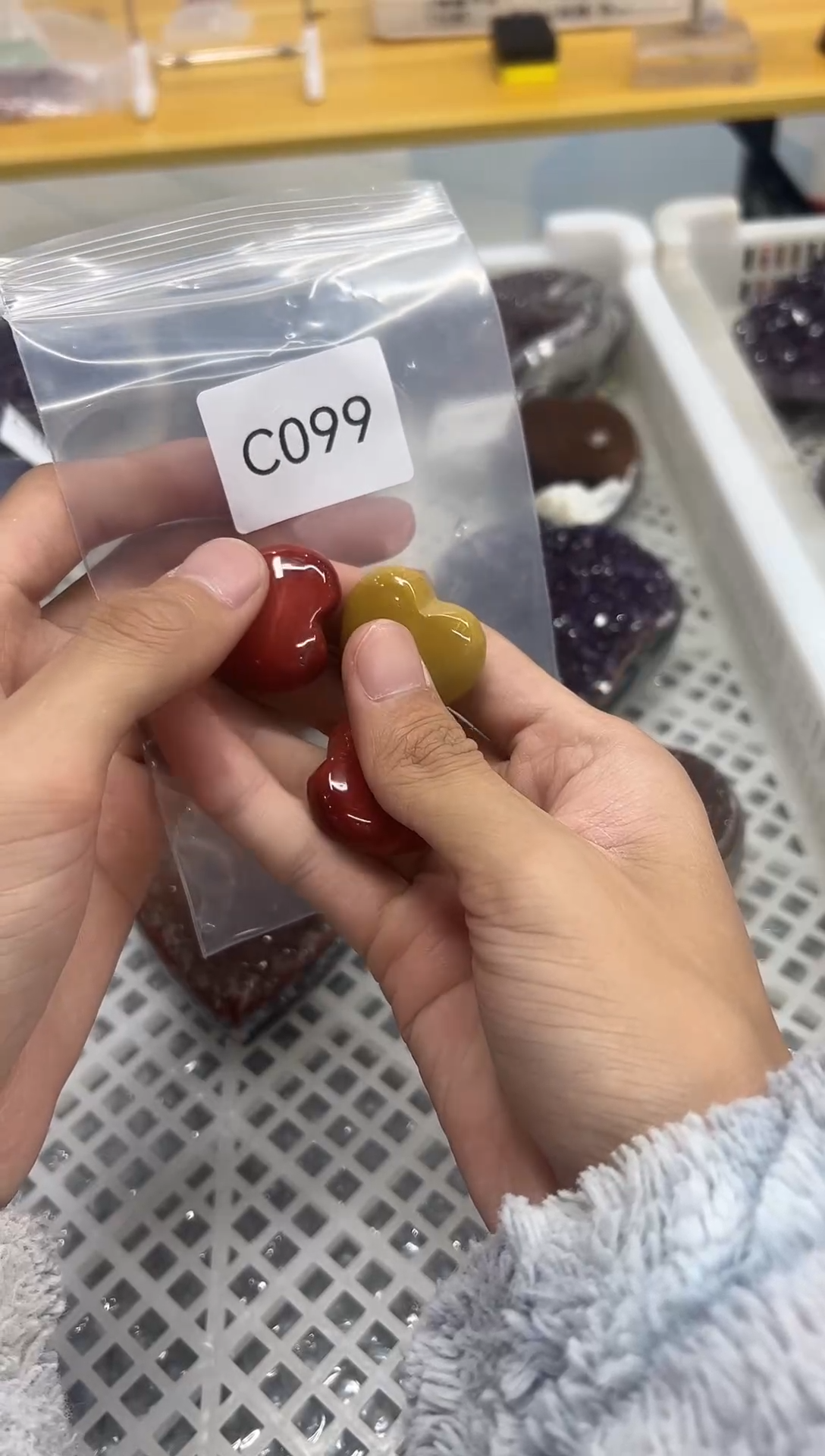 未镶嵌珠宝半成品水晶C099 多样性发一件 蛋黄石