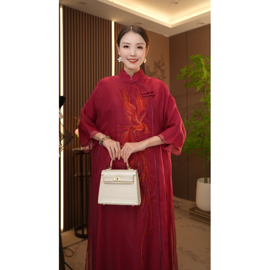红凤仪｜中国风中式复古连衣裙2024B13811—菲菲