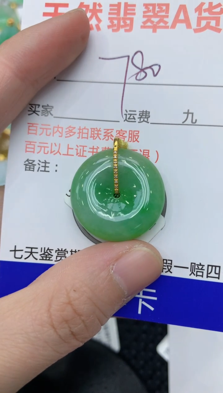 【闪购商品】翡翠颈饰18K金镶嵌11111111111