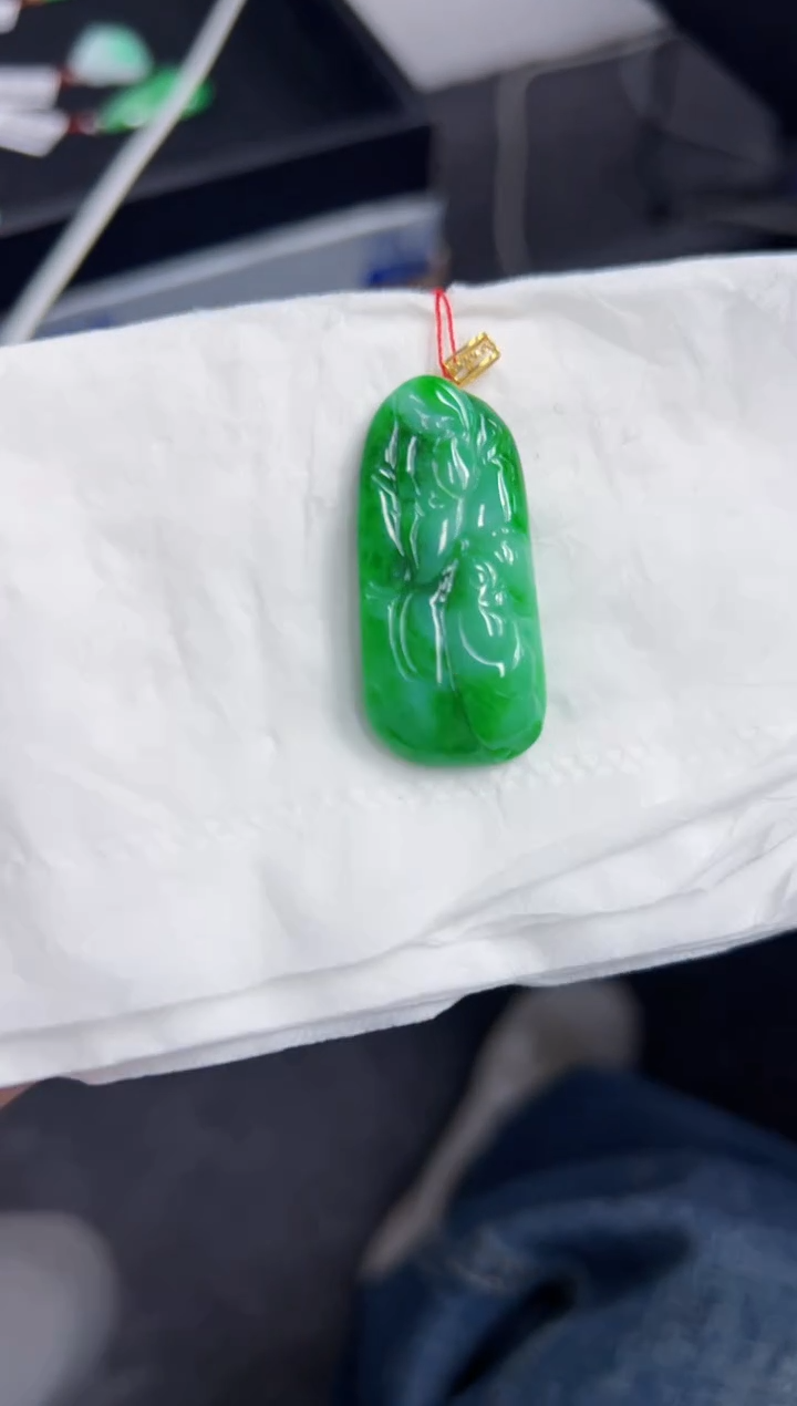 【闪购商品】翡翠颈饰18K金镶嵌Y缅料A货/支持复检/一件