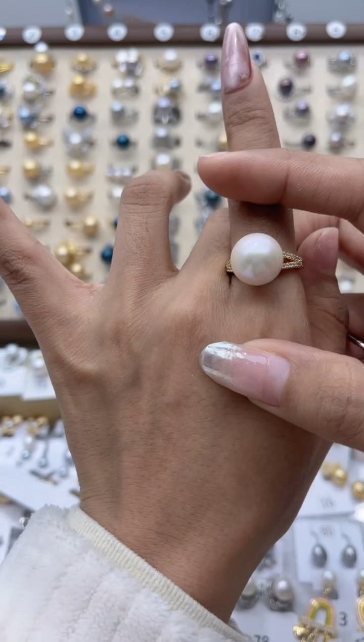 【闪购商品】淡水珍珠戒指合金13