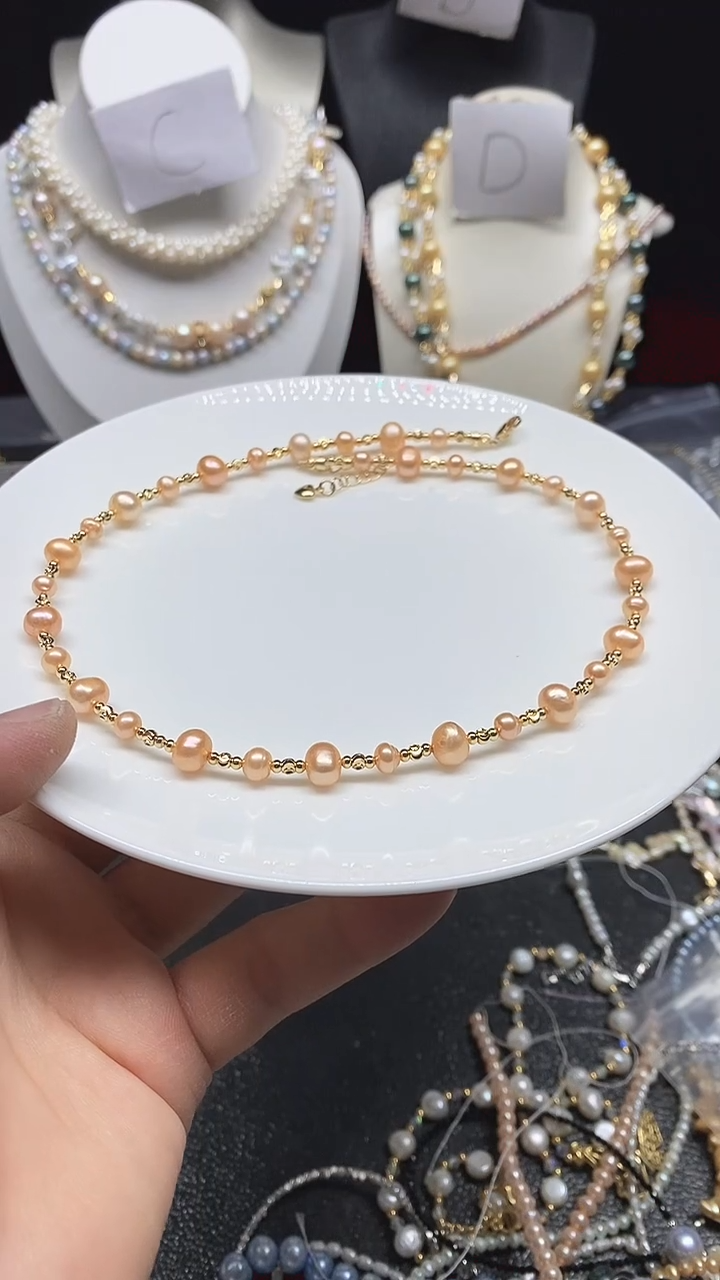 淡水珍珠未镶嵌颈饰多人