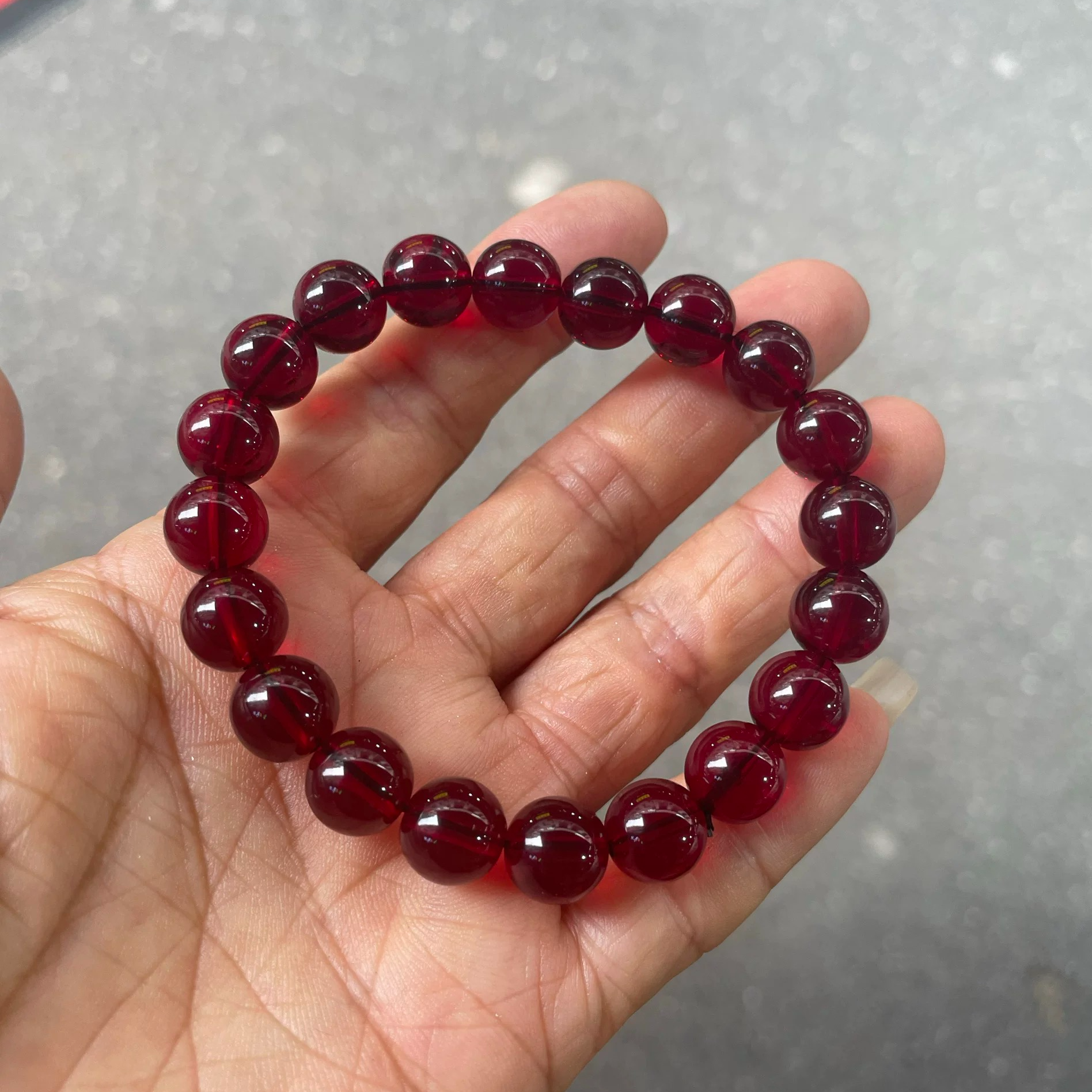 【聪聪珠宝】20718-石榴石手串-8mm