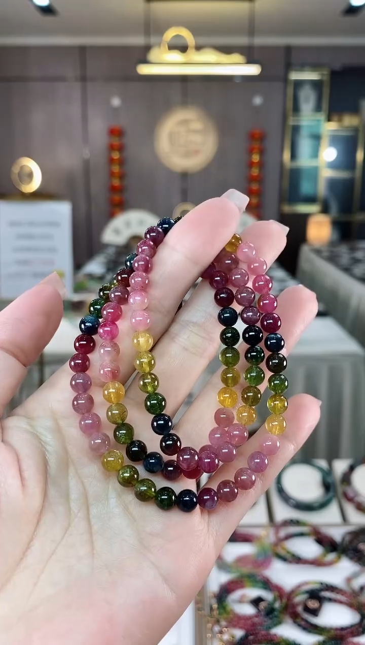 【闪购商品】碧玺单圈手串6mm+未镶嵌（多样性发一条）hon