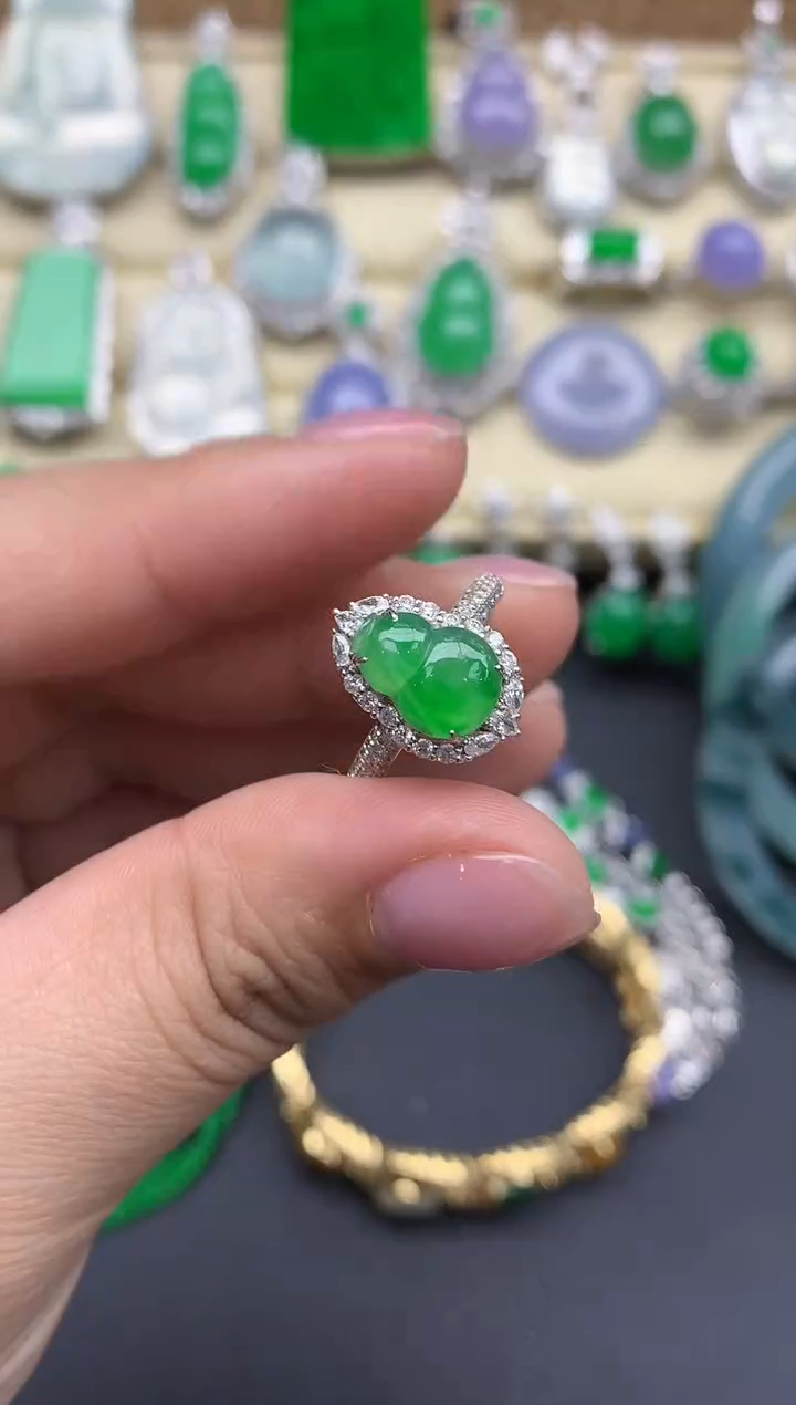 【闪购商品】翡翠戒指18K金镶嵌322-中国好珍宝