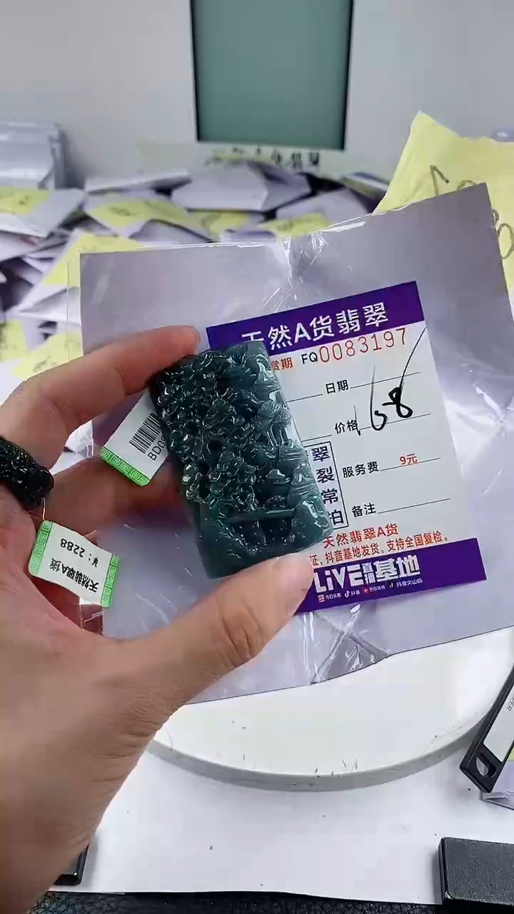 翡翠未镶嵌颈饰          