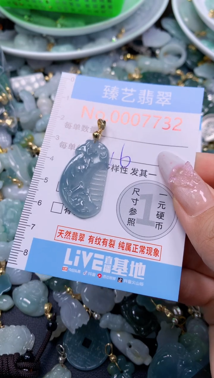 翡翠未镶嵌颈饰7732
