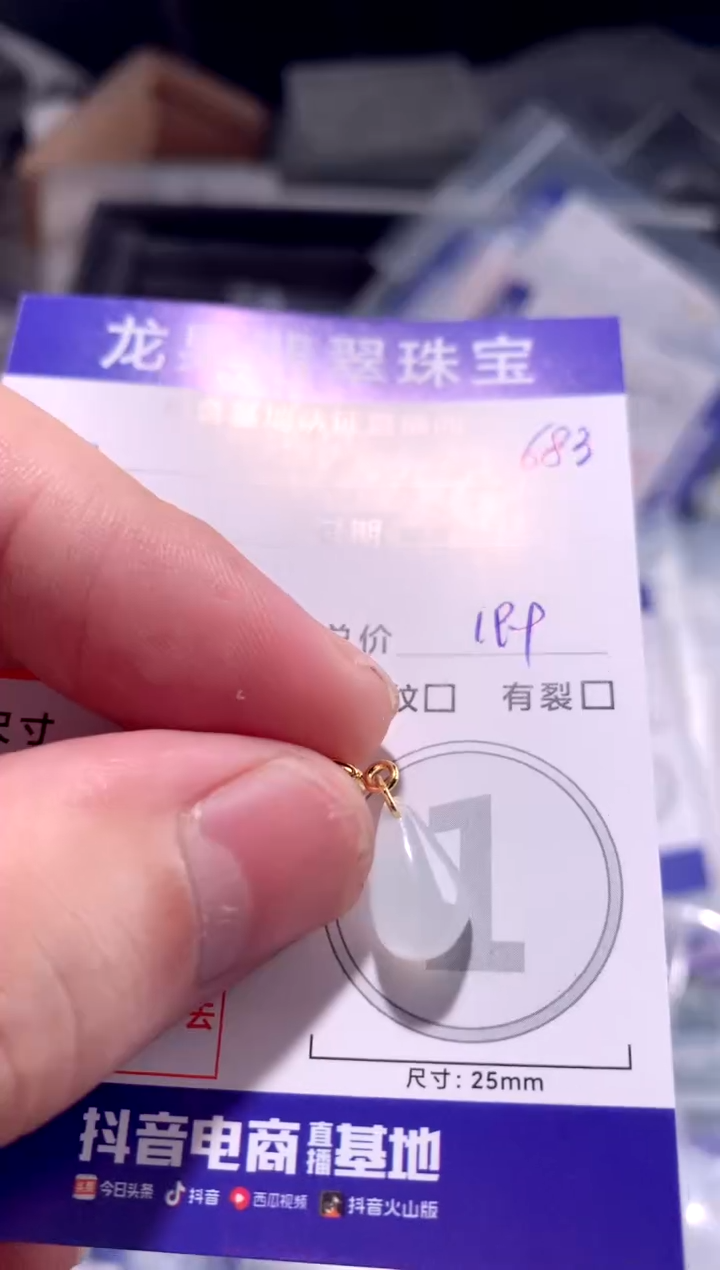 翡翠未镶嵌颈饰比较水滴683