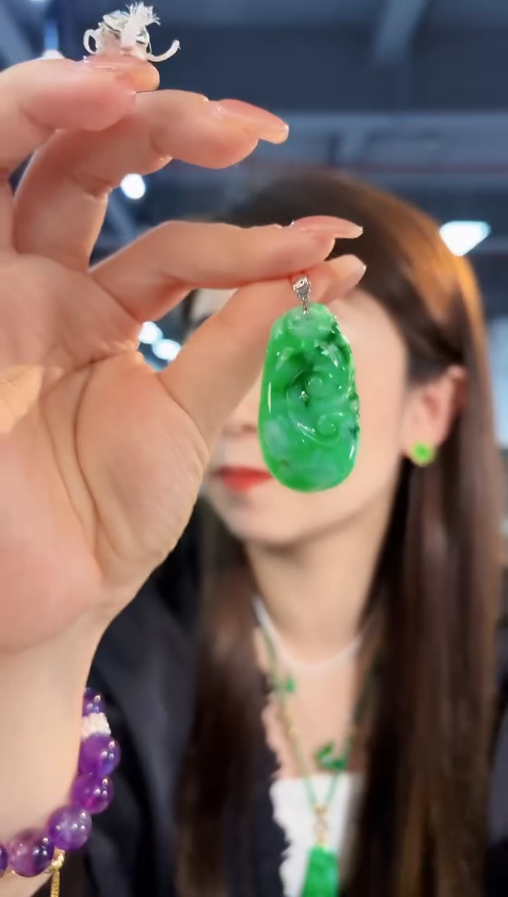 【闪购商品】翡翠颈饰18K金镶嵌缅料A货/支持复检/一件