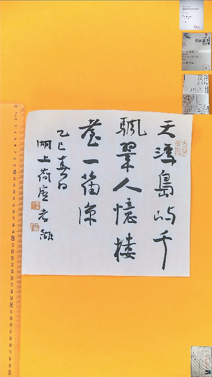 书法江孝龙书法斗方福利天浮岛屿25*25