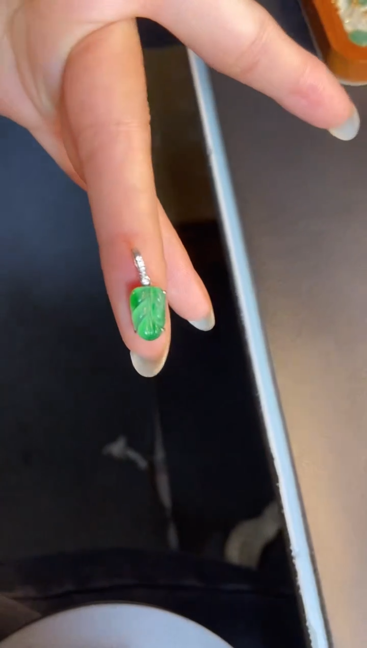 吊坠(不含链)银S925镶嵌翡翠1