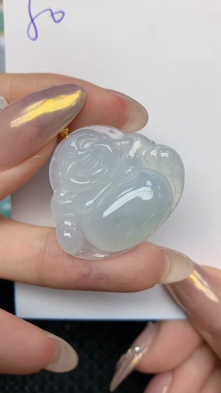 【闪购商品】翡翠颈饰18K金镶嵌天然翡翠A货