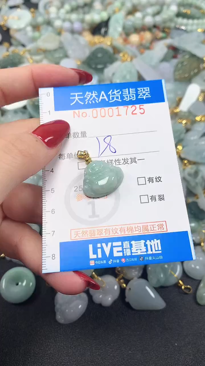 颈饰未镶嵌翡翠净货挂件-1725