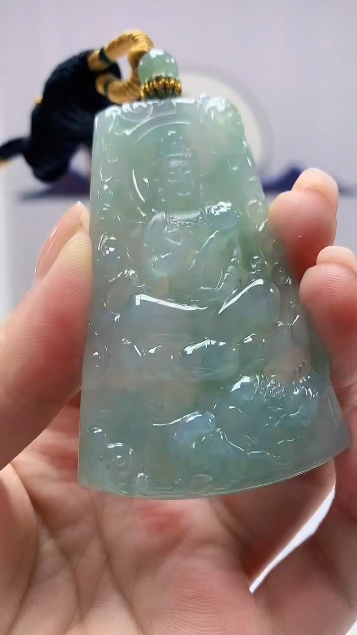 【闪购商品】定制翡翠未镶嵌5028ms-毛货挂件110