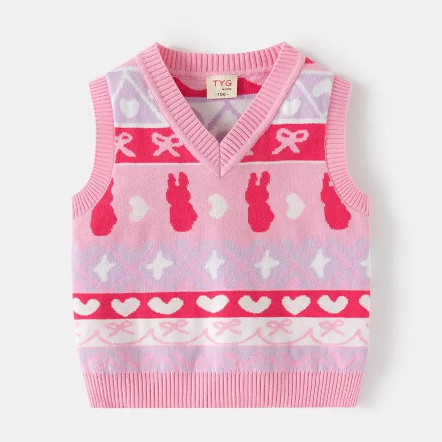 （微瑕）秋冬宝宝粉色马甲背心