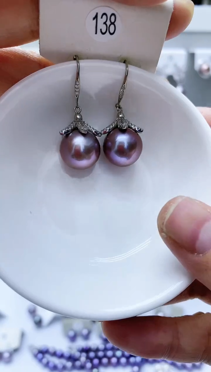 【闪购商品】淡水珍珠耳饰银S925镶嵌138