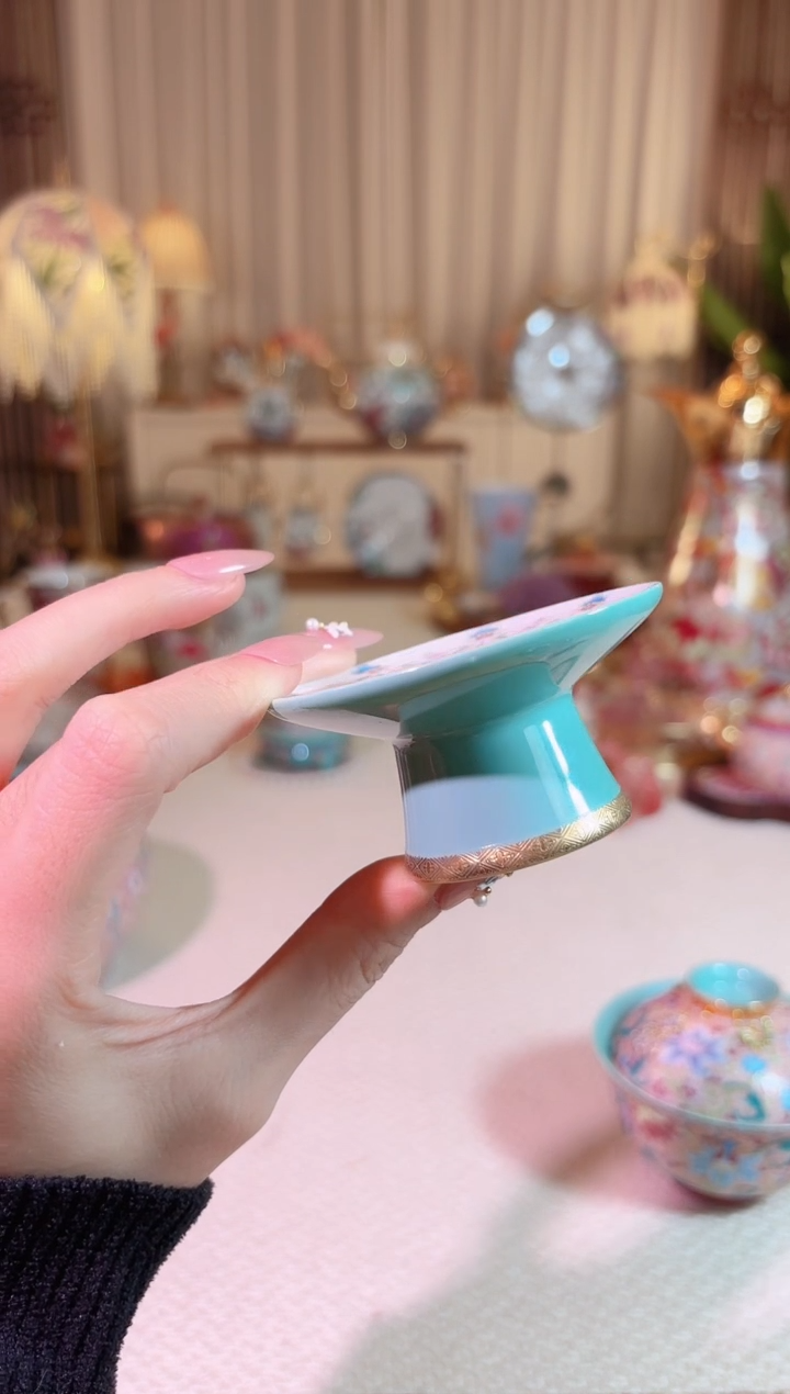 【闪购商品】瓷花开盛世-小高脚盖置