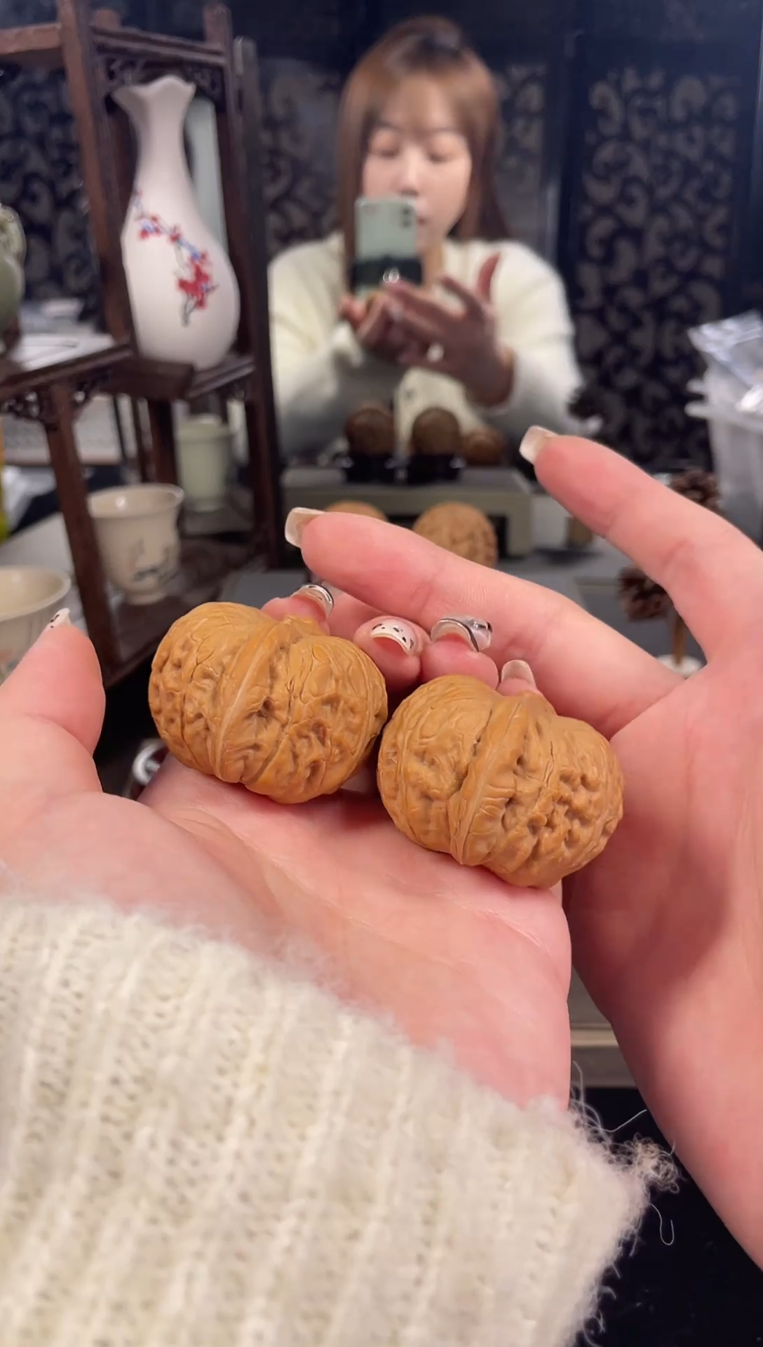 【闪购商品】文玩核桃把件平谷元宝42尺-7