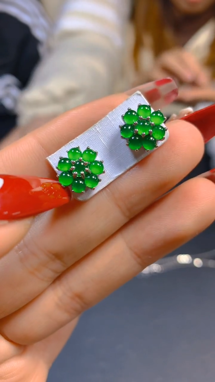 【闪购商品】翡翠耳饰未镶嵌0447817947多样性发一