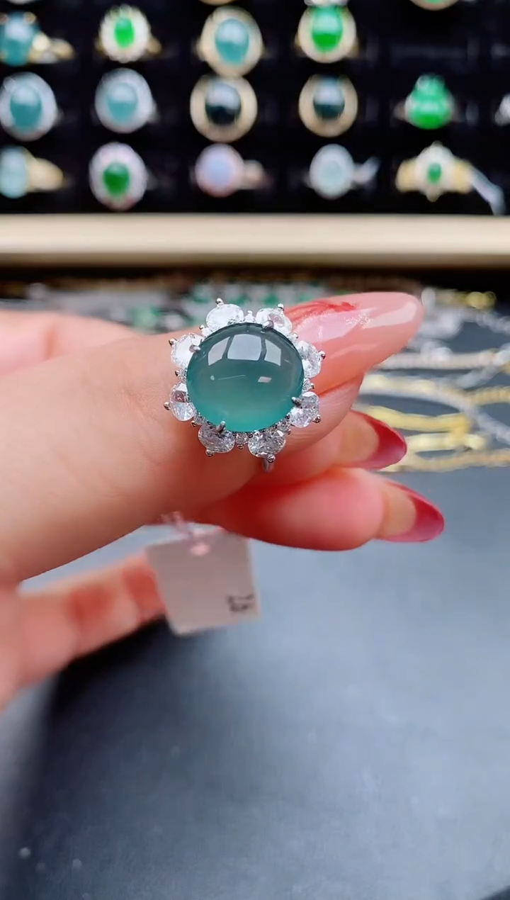 【闪购商品】翡翠戒指银S925镶嵌5080550