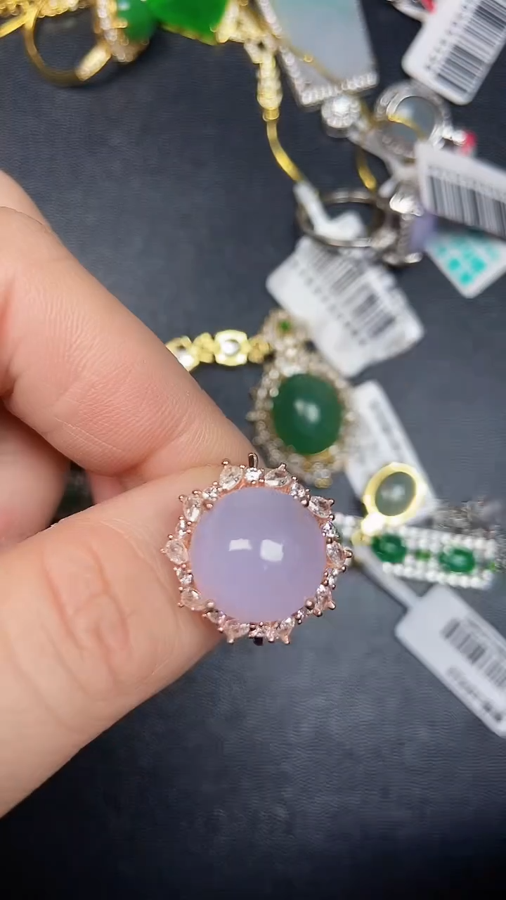 银S925镶嵌戒指翡翠2280