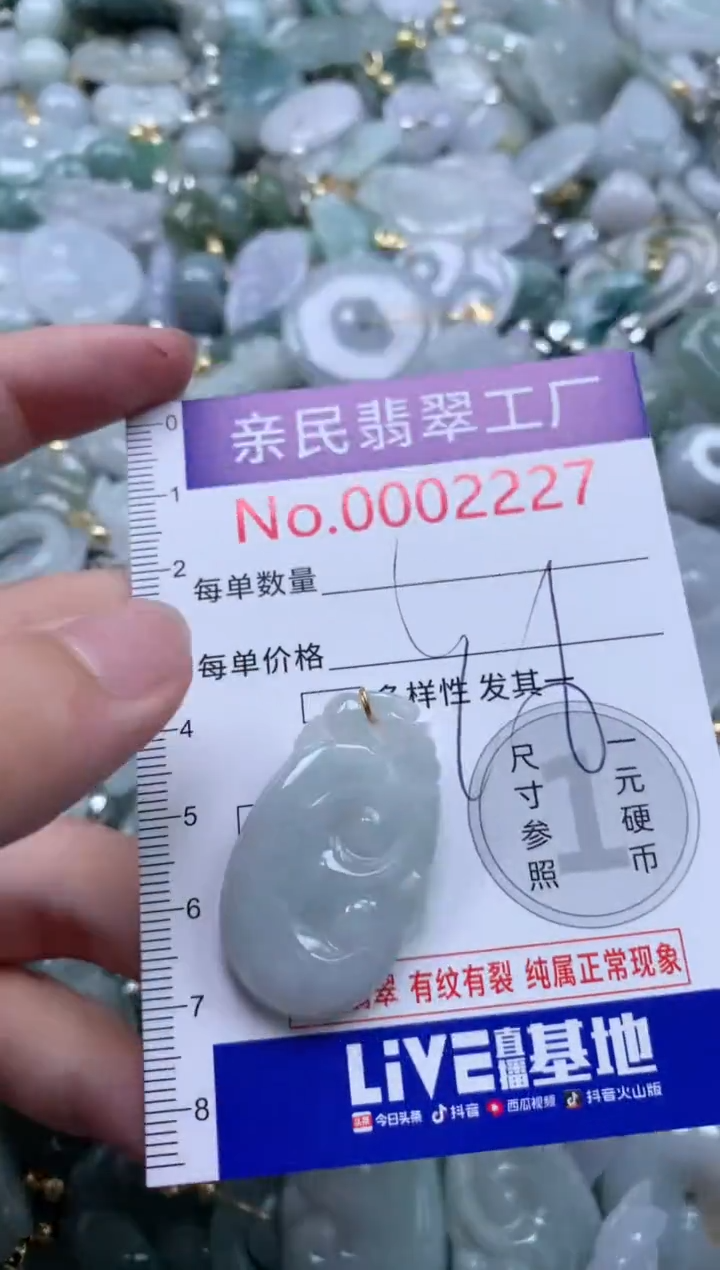 翡翠未镶嵌吊坠(不含链)2227