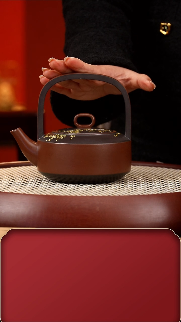 【闪购商品】紫砂茶壶WHJ碧玉提梁套组