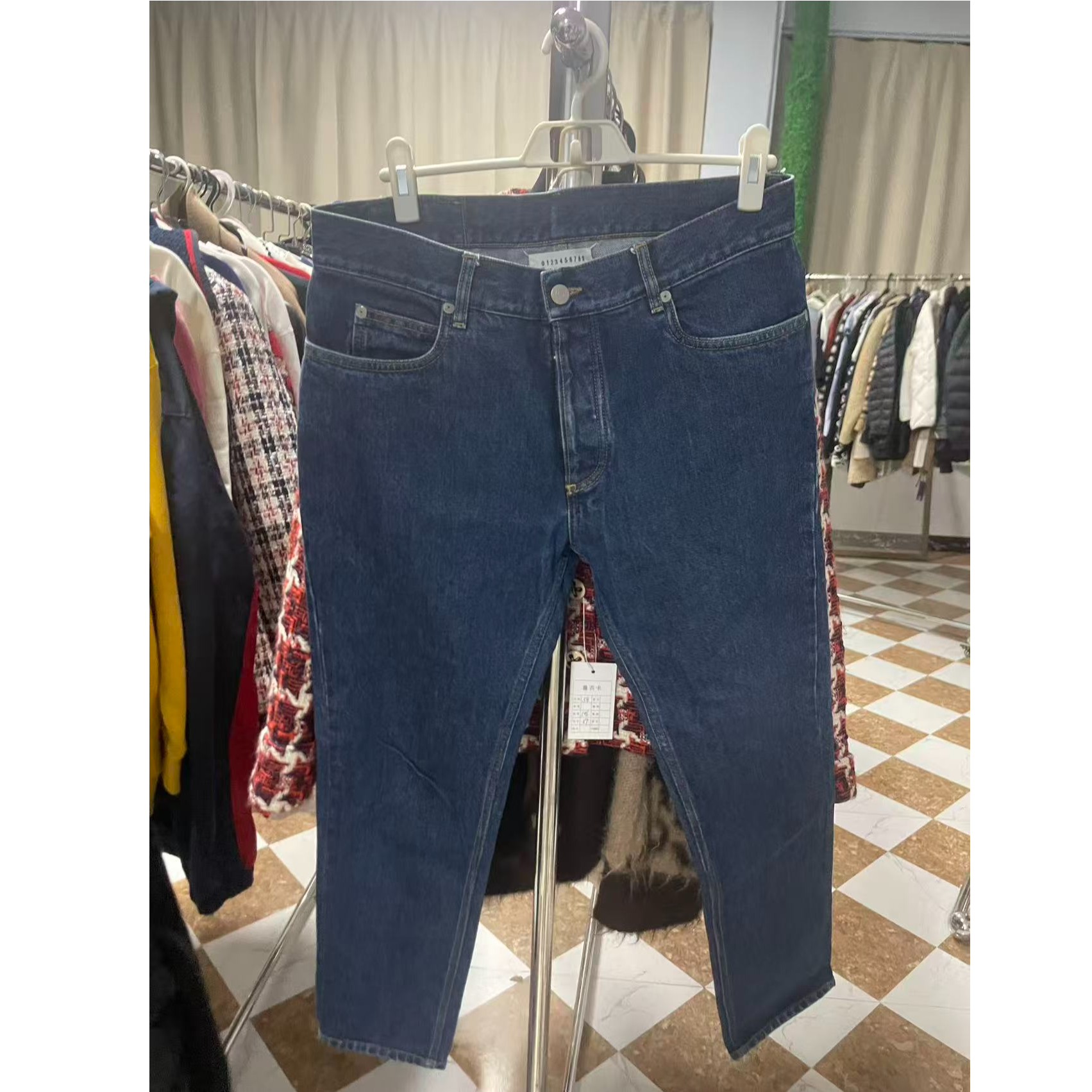 99新 Maison Margiela/梅森马吉拉 葡萄籽奢潮/深蓝色牛仔裤/32码