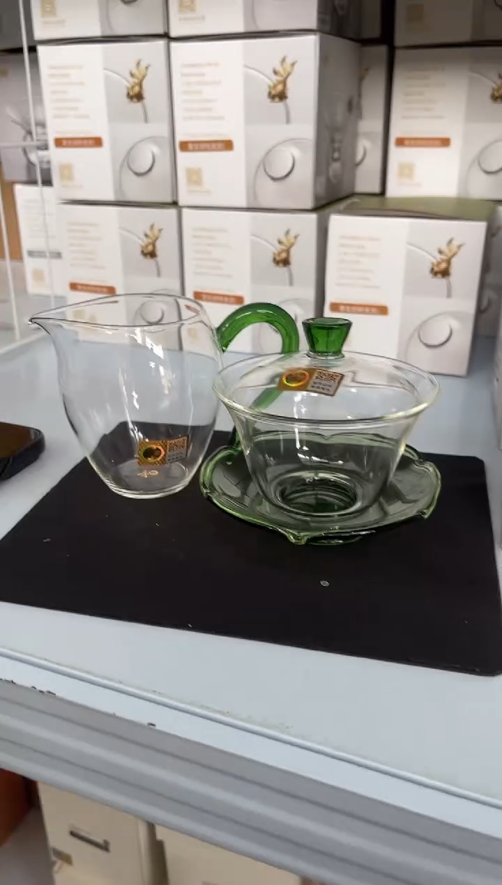 【闪购商品】晶彩/怡然茶海/湖绿色+荷叶盖碗湖绿色