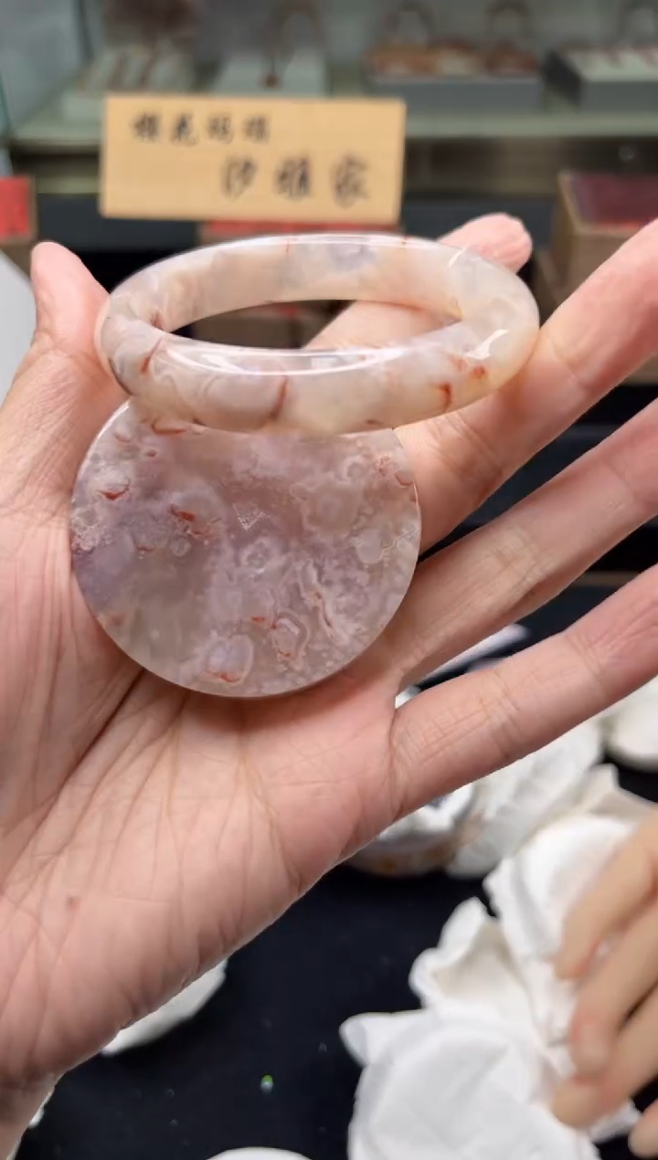 未镶嵌手镯石英质玉54圈口（赠品镯心）3528975