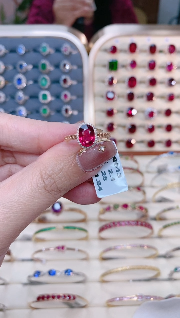 【闪购商品】碧玺18K金戒指18K金镶嵌1