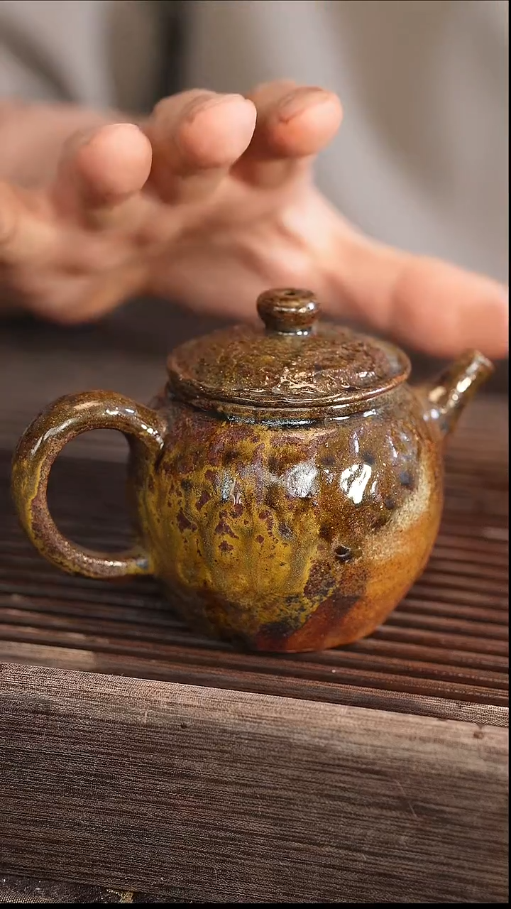 茶壶紫砂21号 柴烧 210cc