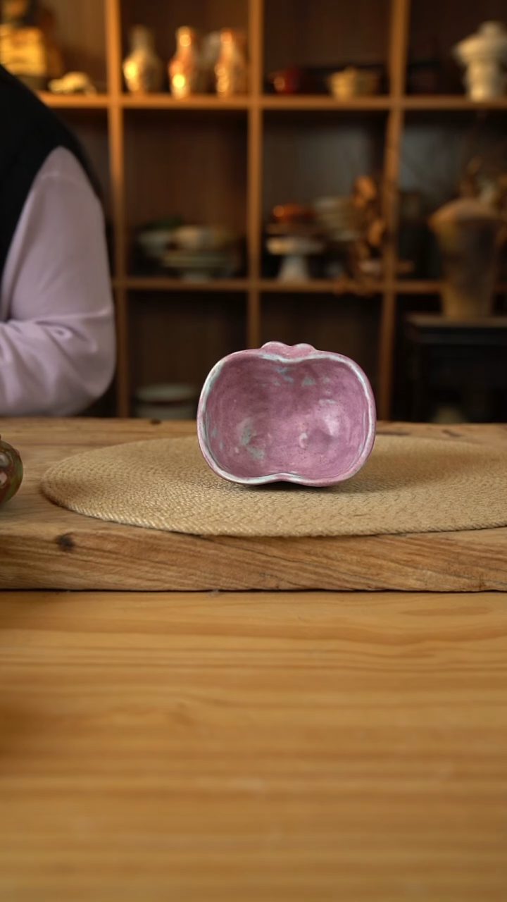 紫色系列的5英寸苹果碗1个