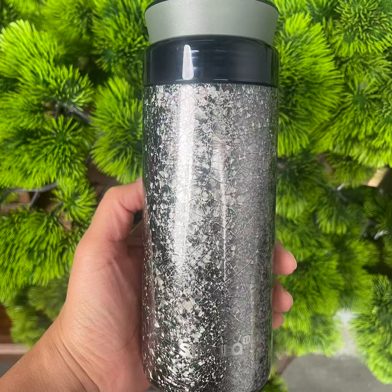 钛杯-名驰钛茶水分离杯-绿色-380ML-AA1500